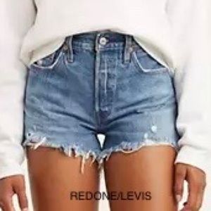 Levi's REDONE Denim Shorts Blue Size 27
